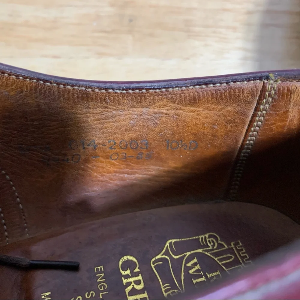 Royal Windsor by Grenson  Wingtip Oxford Shoes Men’s 10.5D Brown Made In England